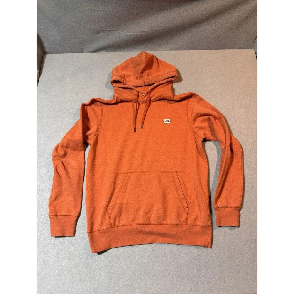 Mens The North Face Heritage Patch Hooded Pullover Orange Size Medium